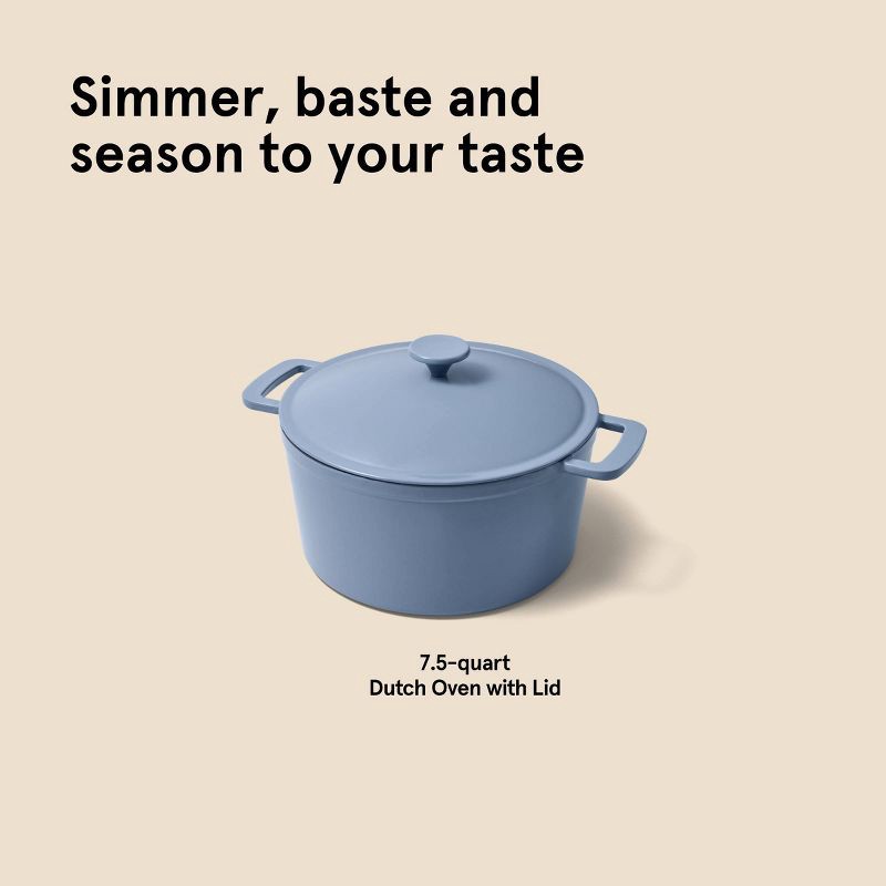 slide 8 of 8, 7.5qt Enamel Dutch Oven Blue - Figmint™, 7.5 qt