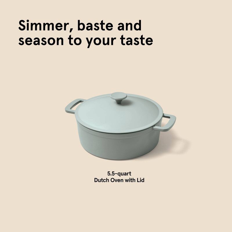 slide 8 of 8, 5.5qt Enamel Dutch Oven Sage Green - Figmint™, 5.5 qt