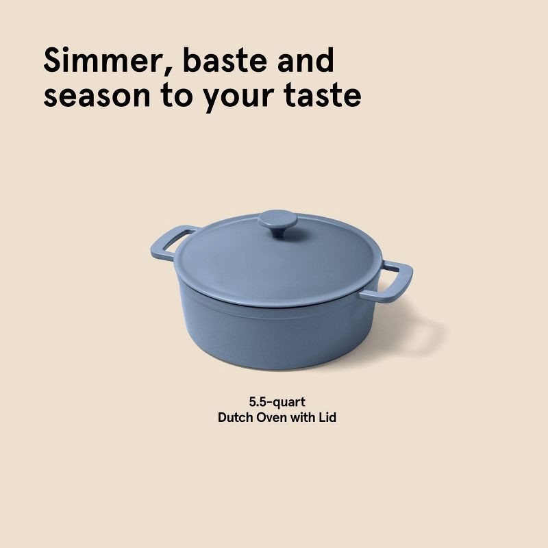 slide 7 of 7, 5.5qt Enamel Dutch Oven Blue - Figmint™, 5.5 qt
