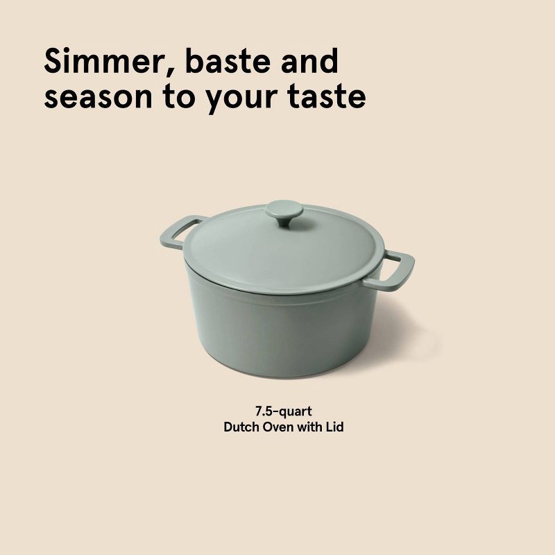 slide 8 of 8, 7.5qt Enamel Dutch Oven Sage Green - Figmint™, 7.5 qt
