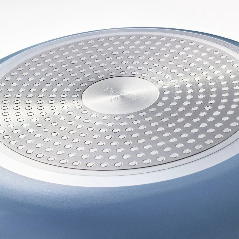 slide 6 of 9, 12pc Nonstick Ceramic Coated Aluminum Cookware Set Blue - Figmint™, 12 ct