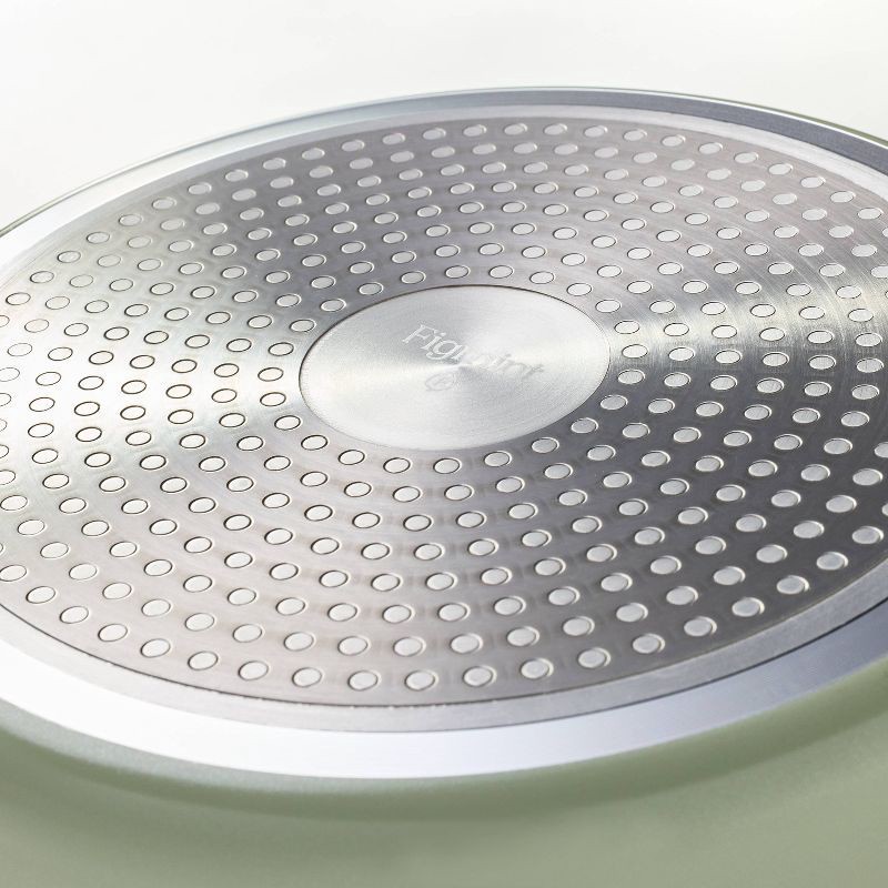 slide 5 of 6, 3qt Nonstick Ceramic Coated Aluminum Sauce Pan Sage Green - Figmint™, 3 qt