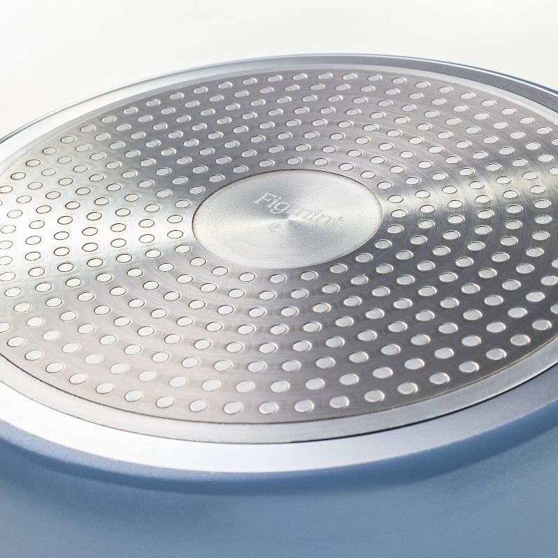 slide 5 of 8, 3qt Nonstick Ceramic Coated Aluminum Sauce Pan Blue - Figmint™, 3 qt