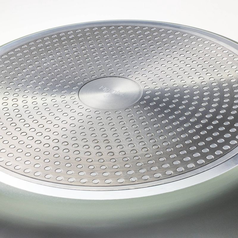 slide 5 of 8, 5qt Nonstick Ceramic Coated Aluminum Saute Pan Sage Green - Figmint™, 5 qt