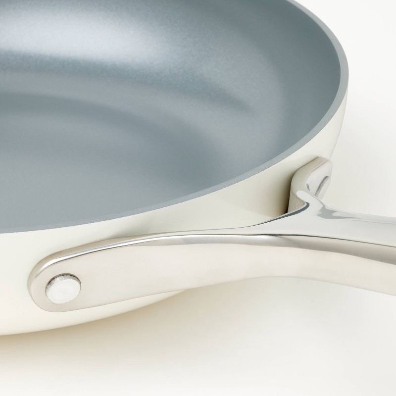 slide 5 of 10, 7pc Nonstick Ceramic Coated Aluminum Cookware Set Cream - Figmint™, 7 ct