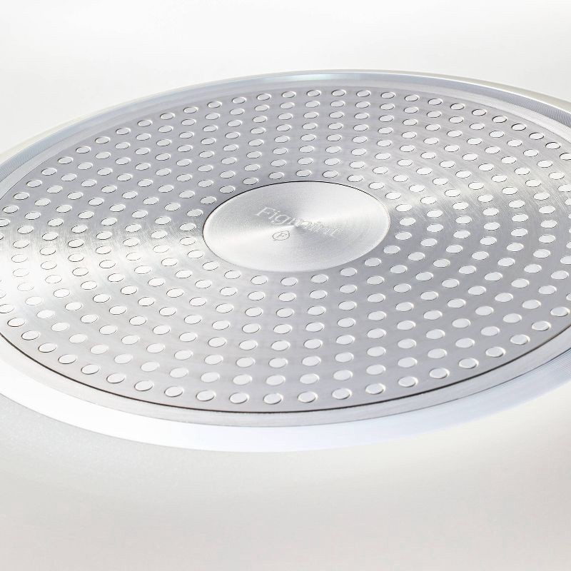 slide 5 of 9, 12pc Nonstick Ceramic Coated Aluminum Cookware Set Cream - Figmint™, 12 ct