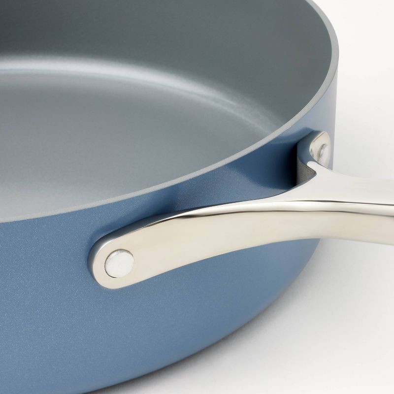 slide 4 of 8, 5qt Nonstick Ceramic Coated Aluminum Saute Pan Blue - Figmint™™, 5 qt