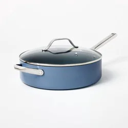 5qt Nonstick Ceramic Coated Aluminum Saute Pan Blue - Figmint™™