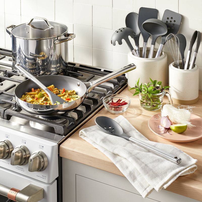 slide 2 of 6, 8qt Stainless Steel Tall Stock Pot Silver - Figmint™, 8 qt