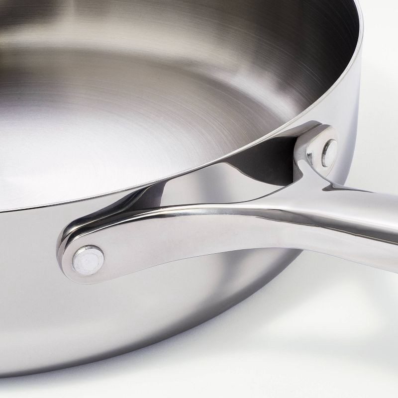 slide 4 of 8, 5qt Stainless Steel Saute Pan Silver - Figmint™, 5 qt