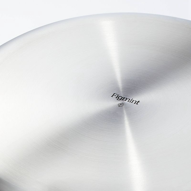 slide 5 of 6, 12" Stainless Steel Frypan with Cover Silver - Figmint™, 1 ct