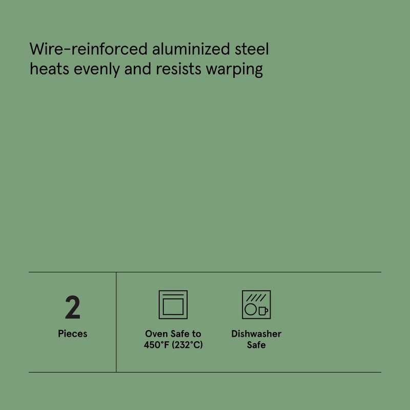 slide 4 of 4, 2pc Nonstick Baking Sheet and Cooling Rack Set Gold - Figmint™: Wire Rack Baking, Oven-Safe, Dishwasher-Safe, 2 ct
