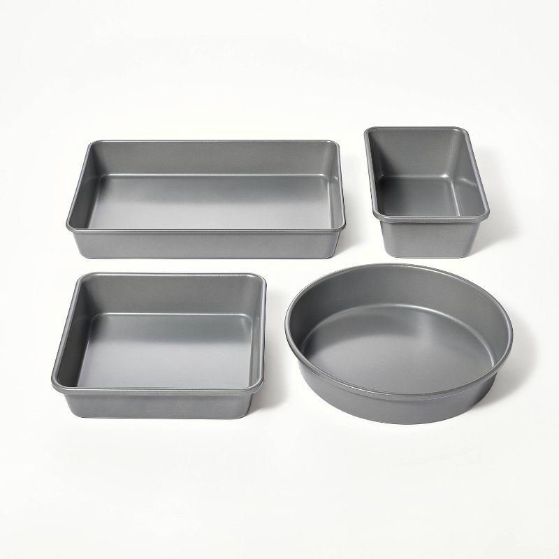 slide 4 of 8, 8pc Nonstick Bakeware Set Gray - Figmint™: Figmint Kitchen Baking Set, PTFE-Free, Oven & Dishwasher Safe, 450°F Limit, 8 ct