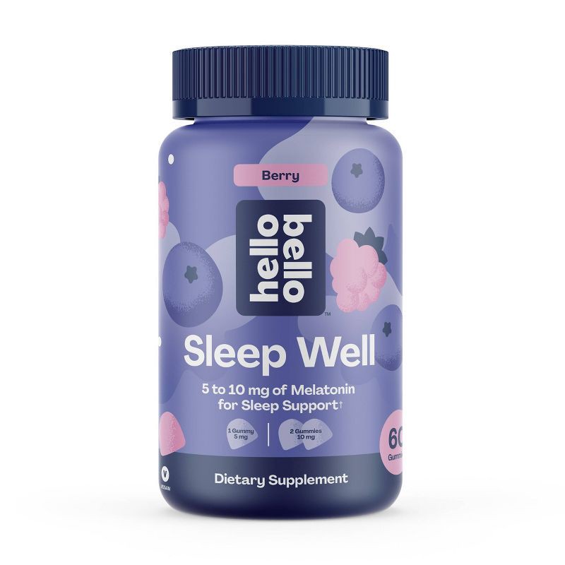 slide 1 of 1, Hello Bello Sleep Well Melatonin + Botanical Vitamin Vegan Gummies - 60ct, 60 ct