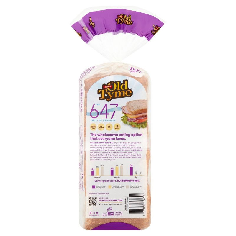 slide 2 of 3, Old Tyme 647 Multigrain Bread - 17oz, 17 oz