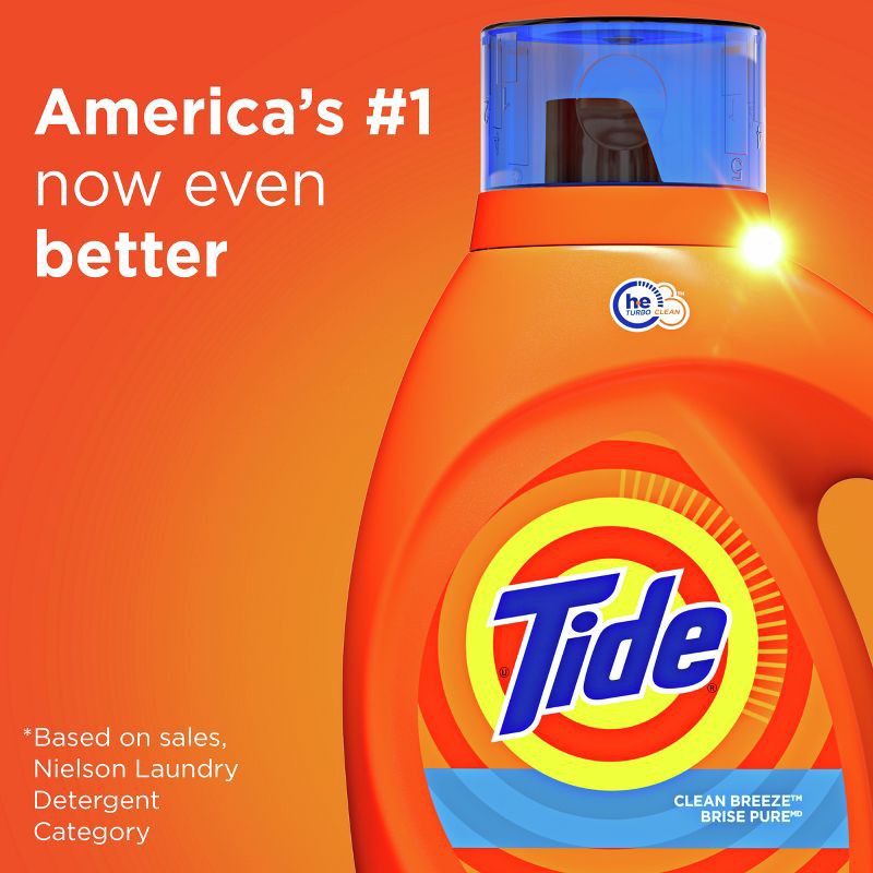 slide 4 of 6, Tide Clean Breeze High Efficiency Liquid Laundry Detergent - 132 fl oz, 132 fl oz