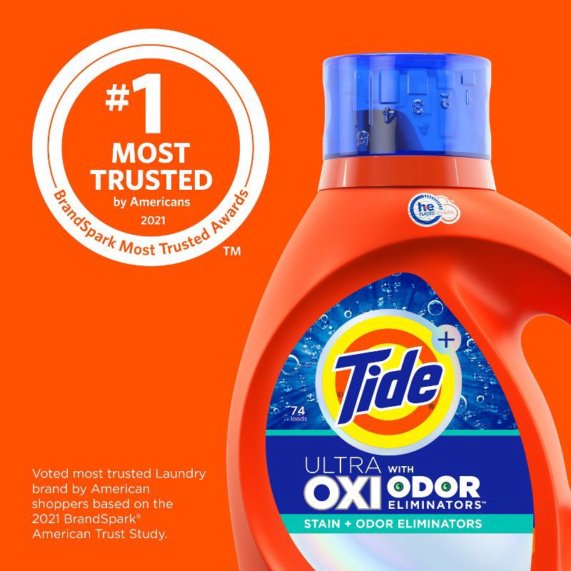 slide 6 of 6, Tide Liquid Oxi + Odor Eliminator Laundry Detergent - 132 fl oz, 132 fl oz