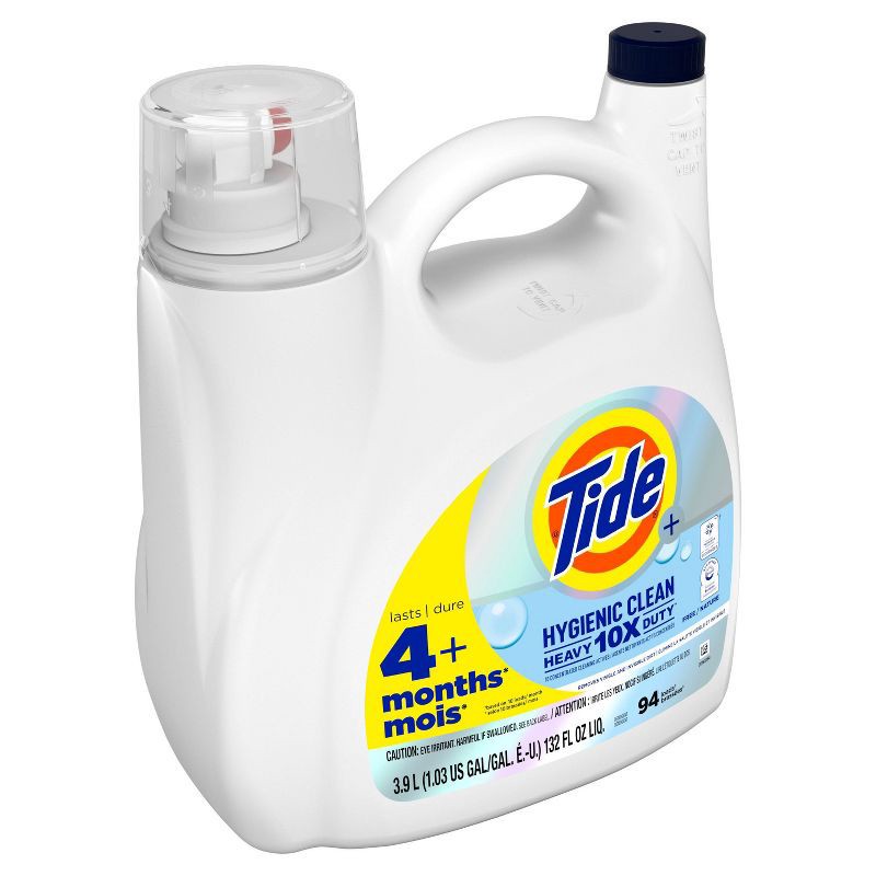 slide 2 of 6, Tide Liquid High Efficiency Hygenic Clean Laundry Detergent - Free & Gentle - 132 fl oz, 132 fl oz