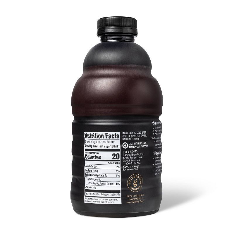 slide 3 of 4, Cold Brew Coffee Concentrate Black Unsweetened - 32floz - Good & Gather™, 1 ct