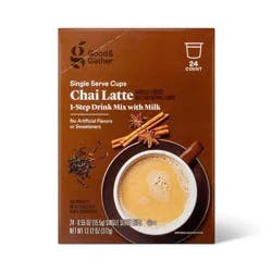 Chai Latte Medium Roast Naturally Flavored with other Natural Flavors Single Serve Cups - 13.12oz - Good & Gather™