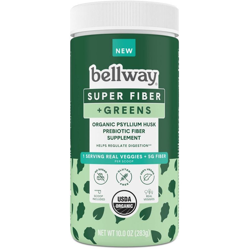 slide 1 of 4, Bellway Super Fiber Digestive Powder - Mixed Greens - 10oz, 10 oz