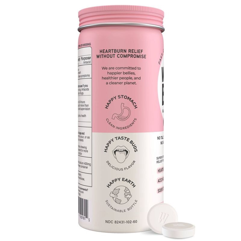 slide 2 of 11, Wonderbelly Antacid 1000mg Chewable Heartburn Relief Tablets - Strawberry Milkshake - 60ct, 60 ct; 1000 mg