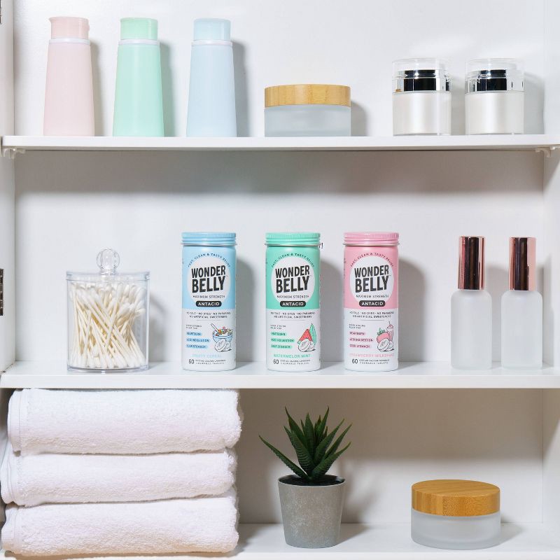 slide 10 of 11, Wonderbelly Antacid 1000mg Chewable Heartburn Relief Tablets - Strawberry Milkshake - 60ct, 60 ct; 1000 mg