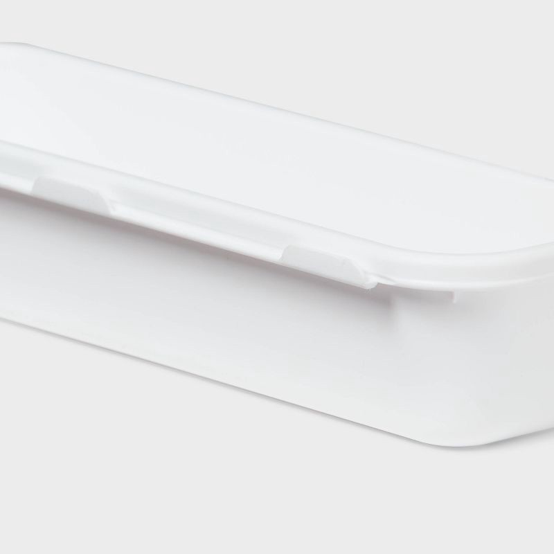 slide 3 of 3, 8pc Plastic Drawer Organizer Set White - Brightroom™: Modern In-Drawer Flatware Storage, Multiple Compartments, Dishwasher-Safe, 8 ct