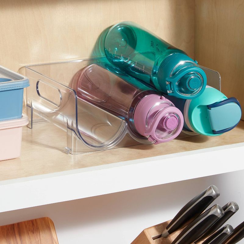 slide 2 of 3, Plastic Hydration Bottle Storage Clear - Brightroom™: Stackable Water Bottle Organizer, Kitchen Glassware Storage, 1 ct