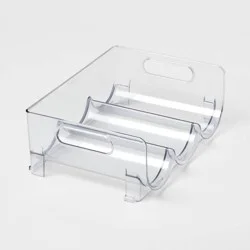 Plastic Hydration Bottle Storage Clear - Brightroom™: Stackable Water Bottle Organizer, Kitchen Glassware Storage