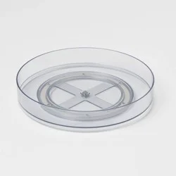 11" Low Plastic Lazy Susan Turn Table Clear - Brightroom™: Kitchen Cabinet Organizer, Polyethylene, Stainless Steel