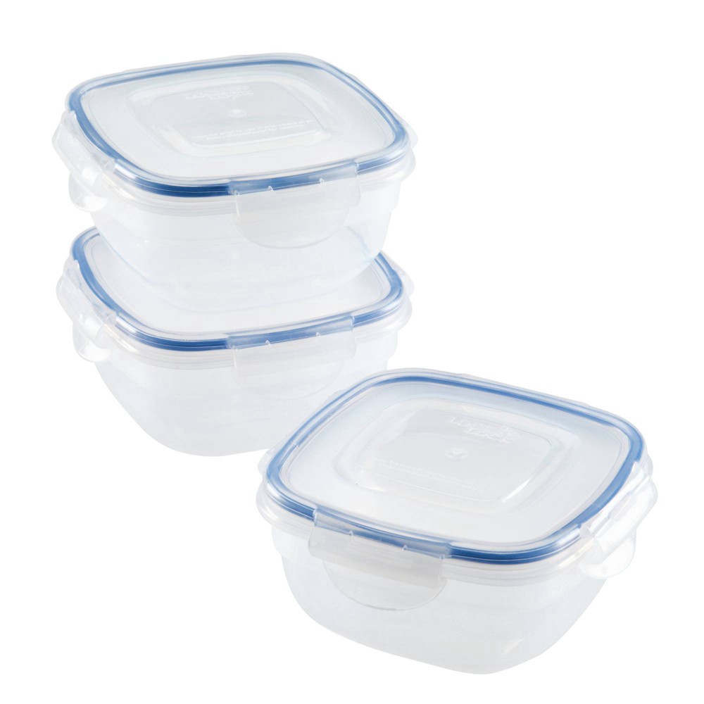 LocknLock Easy Essentials Color Mates Square Nested Container - 3pc 3 ...