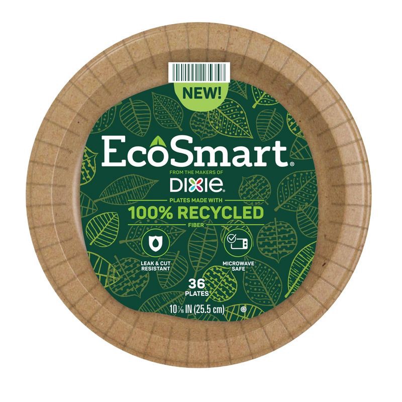 slide 1 of 7, Dixie EcoSmart Plates 10.06" - 36ct, 36 ct