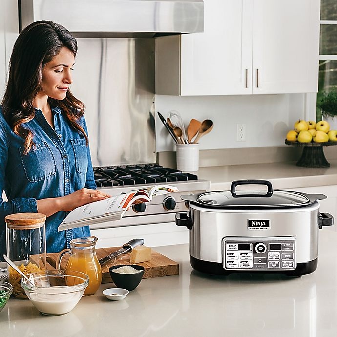 slide 2 of 7, Ninja Cooking System Slow Cooker with Auto-IQ, 6 qt