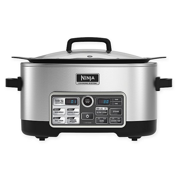 slide 1 of 7, Ninja Cooking System Slow Cooker with Auto-IQ, 6 qt