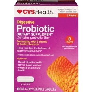 slide 1 of 1, CVS Health Digestive Probiotic Capsules, 30 ct