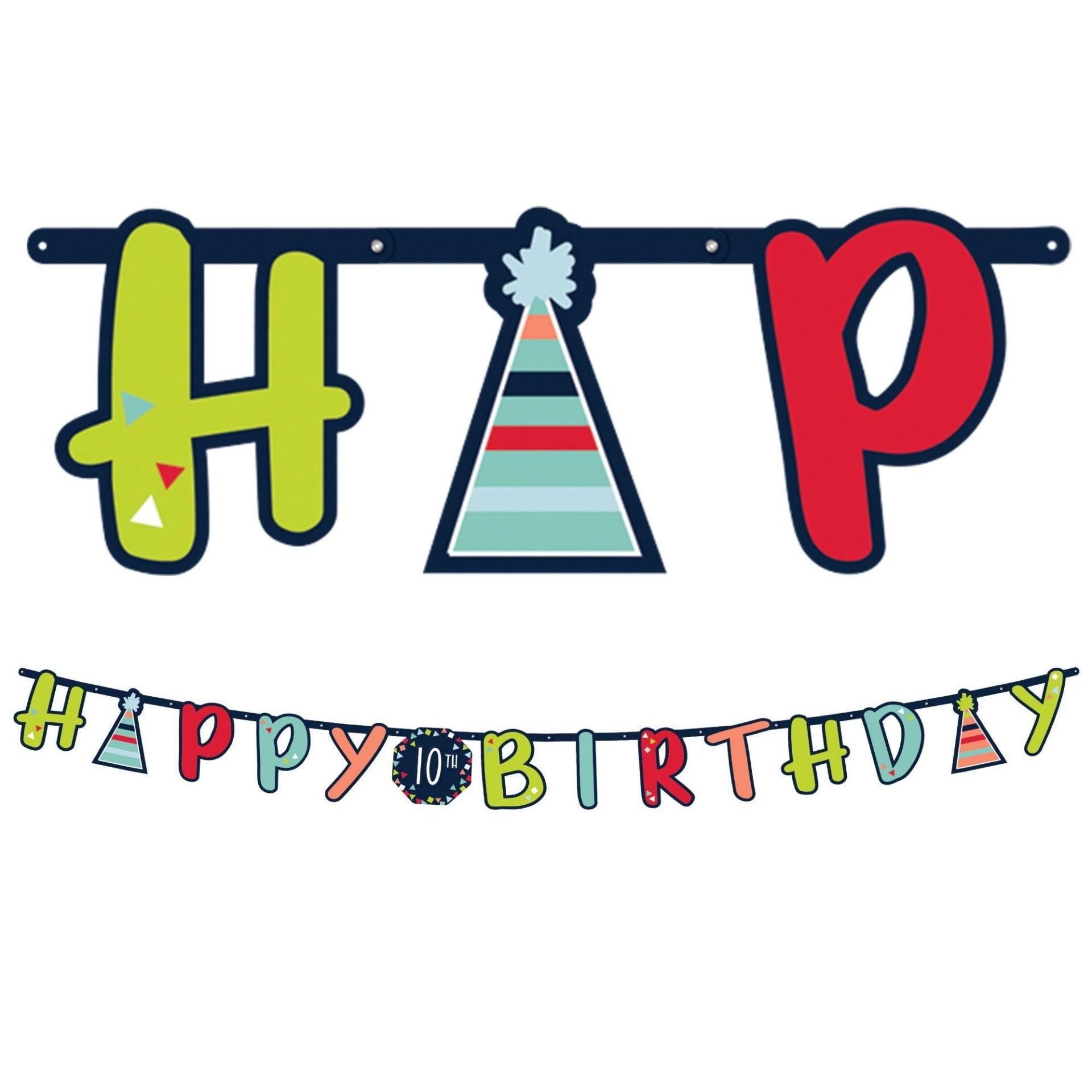 slide 1 of 1, Party City A Reason to Celebrate Birthday Banner Kit, 1 ct