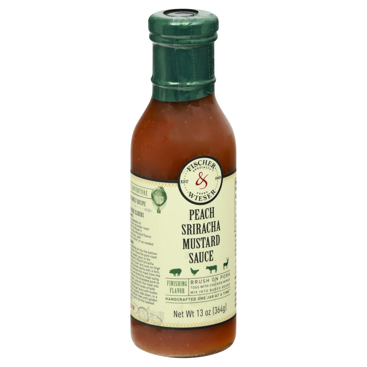 slide 13 of 13, Fischer & Wieser Peach Sriracha Mustard Sauce 13 oz, 13 oz