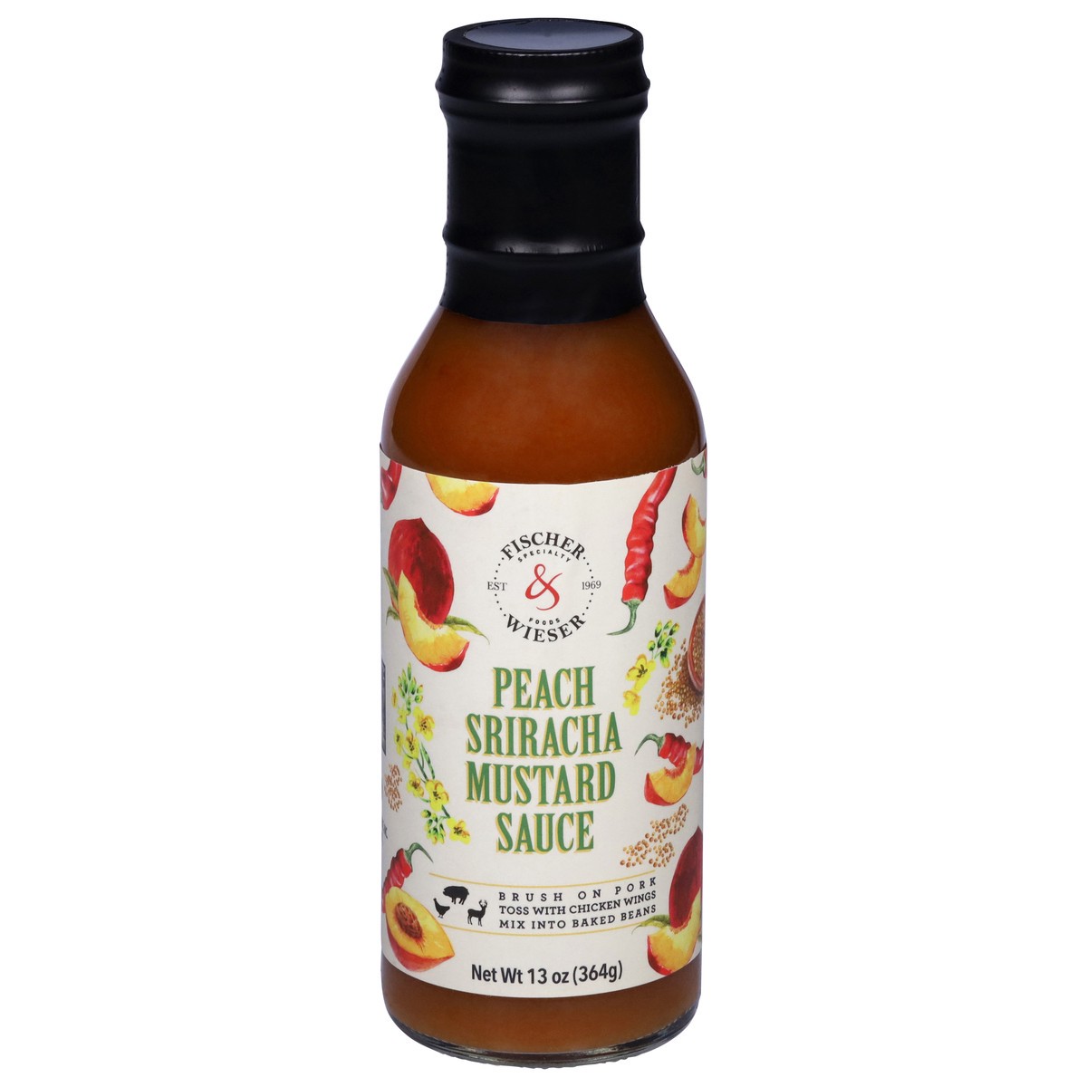 slide 1 of 13, Fischer & Wieser Peach Sriracha Mustard Sauce 13 oz, 13 oz