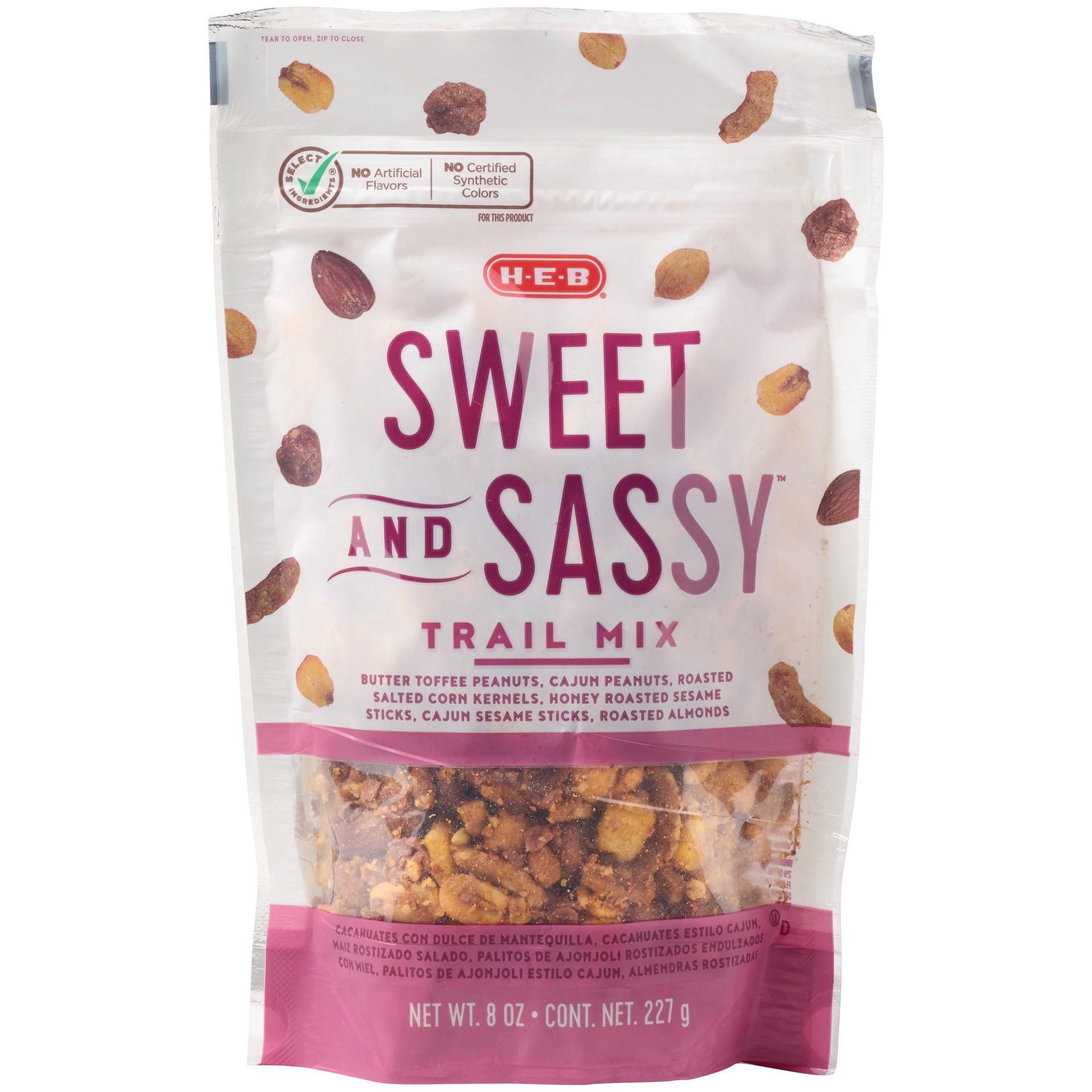 slide 1 of 1, H-E-B Select Ingredients Sweet & Sassy Trail Mix, 8 oz