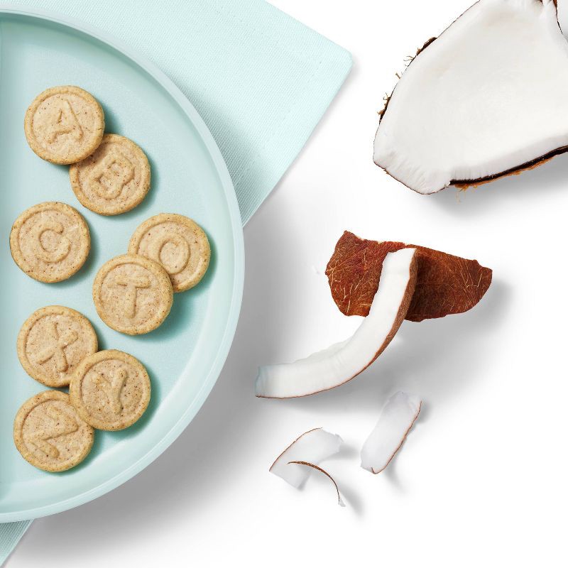 slide 3 of 4, Organic Alphabet Toddler Biscuits with Coconut - 5oz - Good & Gather™, 5 oz