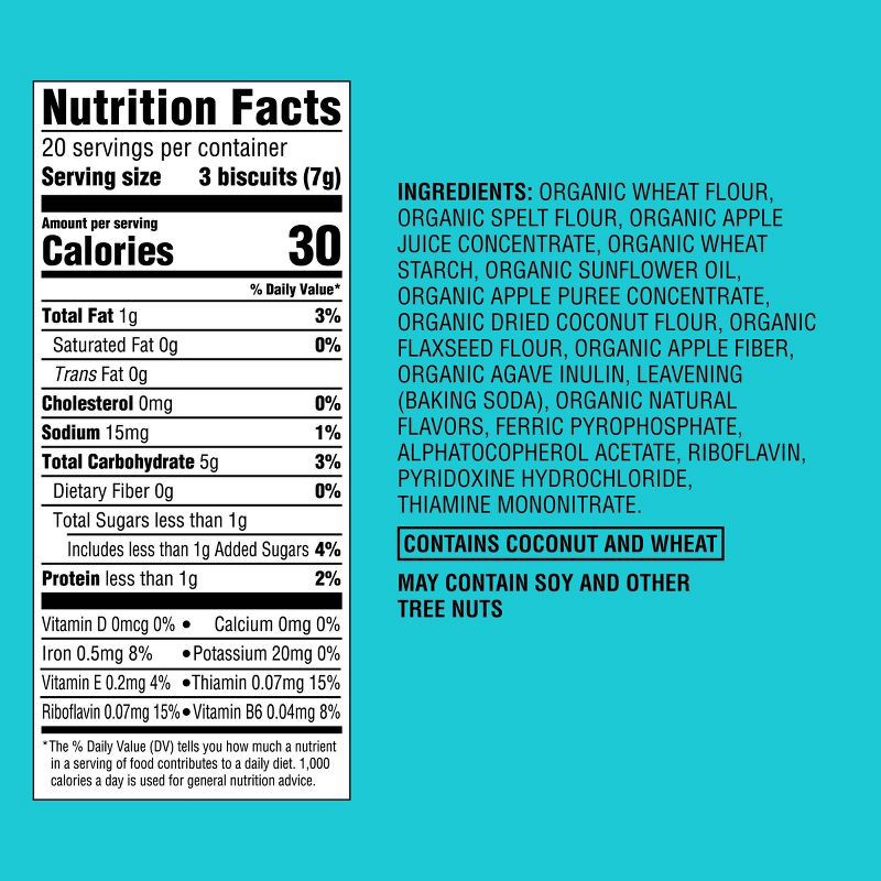 slide 4 of 4, Organic Alphabet Toddler Biscuits with Coconut - 5oz - Good & Gather™, 5 oz