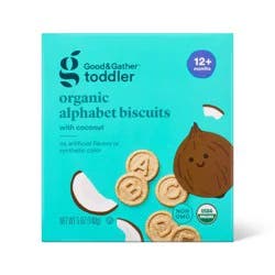 Organic Alphabet Toddler Biscuits with Coconut - 5oz - Good & Gather™