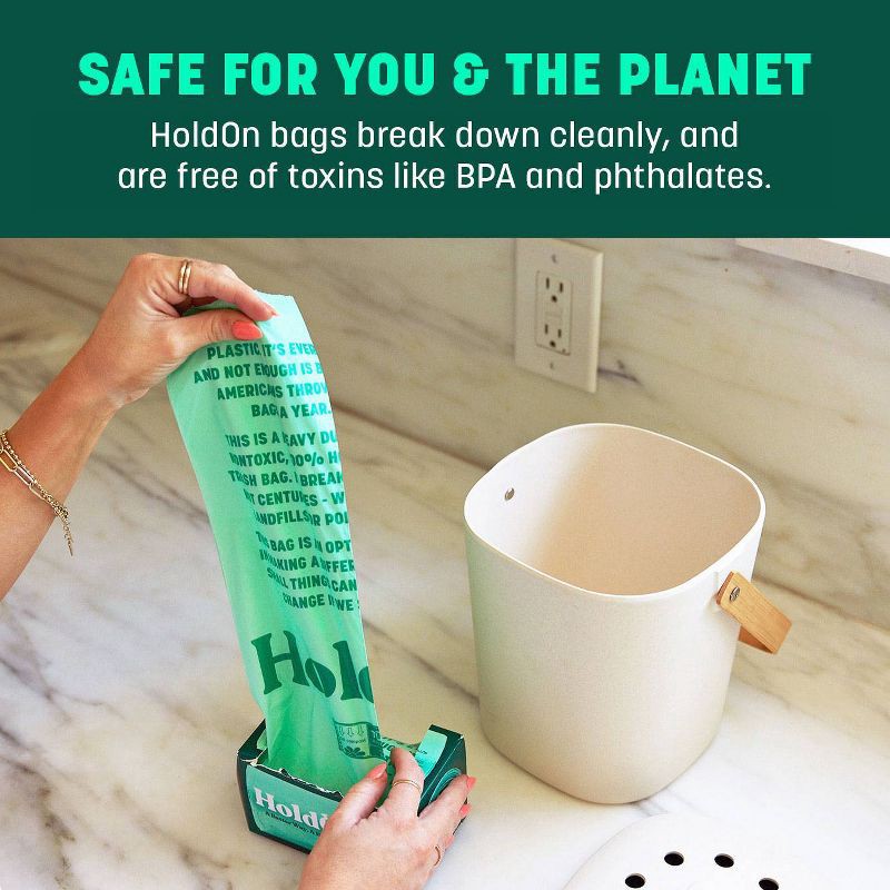 slide 7 of 9, HoldOn Bags Compostable Small Space Trash Bags - 4gal/30ct, 4 gal, 30 ct