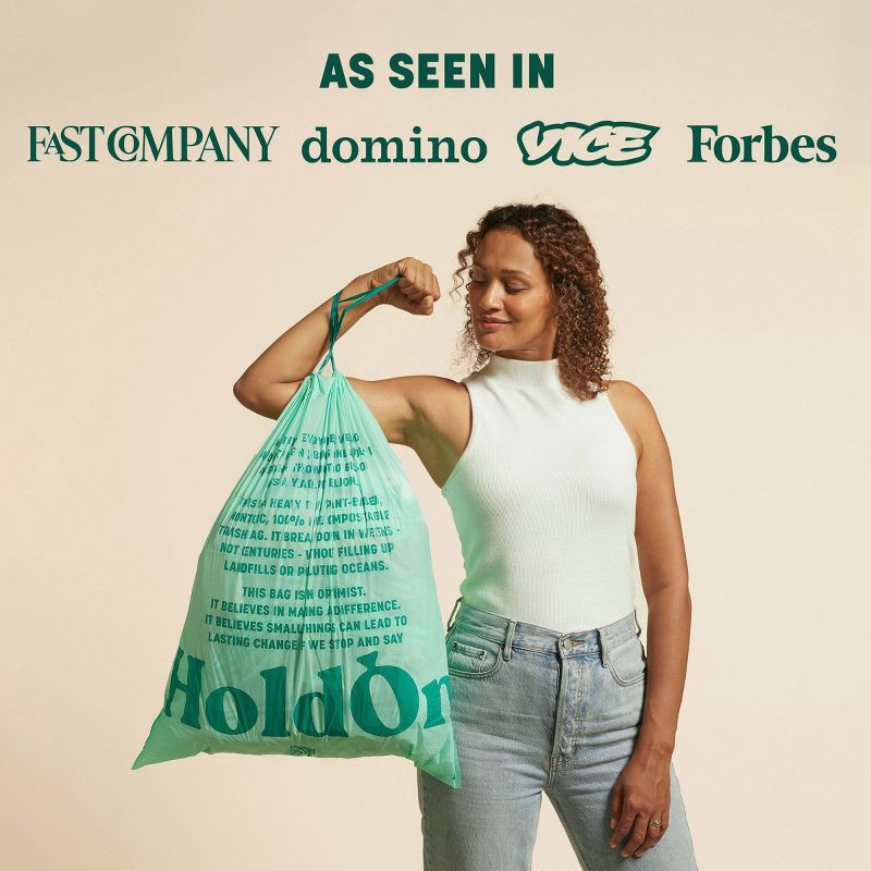 slide 4 of 11, HoldOn Bags Compostable Tall Kitchen Trash Bags - 13gal/25ct, 13 gal, 25 ct