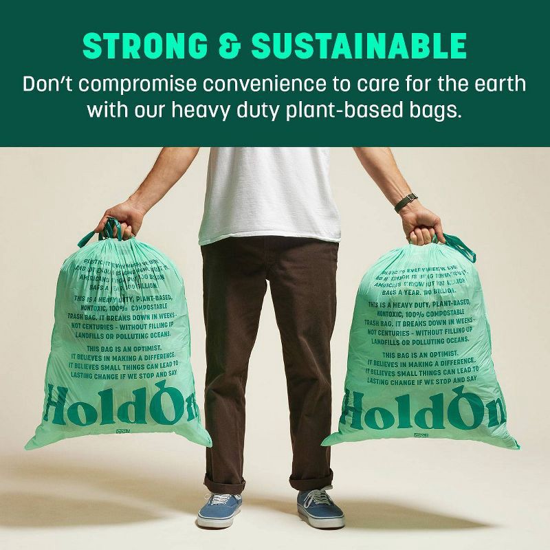 slide 8 of 11, HoldOn Bags Compostable Tall Kitchen Trash Bags - 13gal/25ct, 13 gal, 25 ct