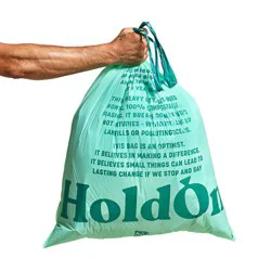 HoldOn Bags Compostable Tall Kitchen Trash Bags - 13gal/25ct