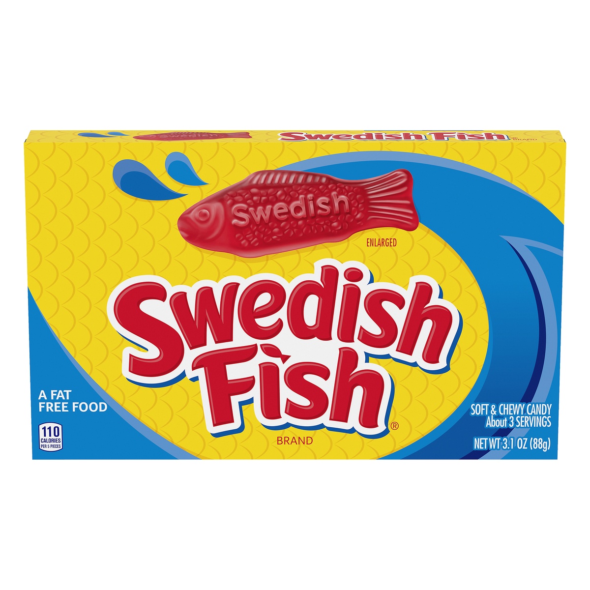 slide 1 of 1, Swedish Fish Theater Box, 3.1 oz