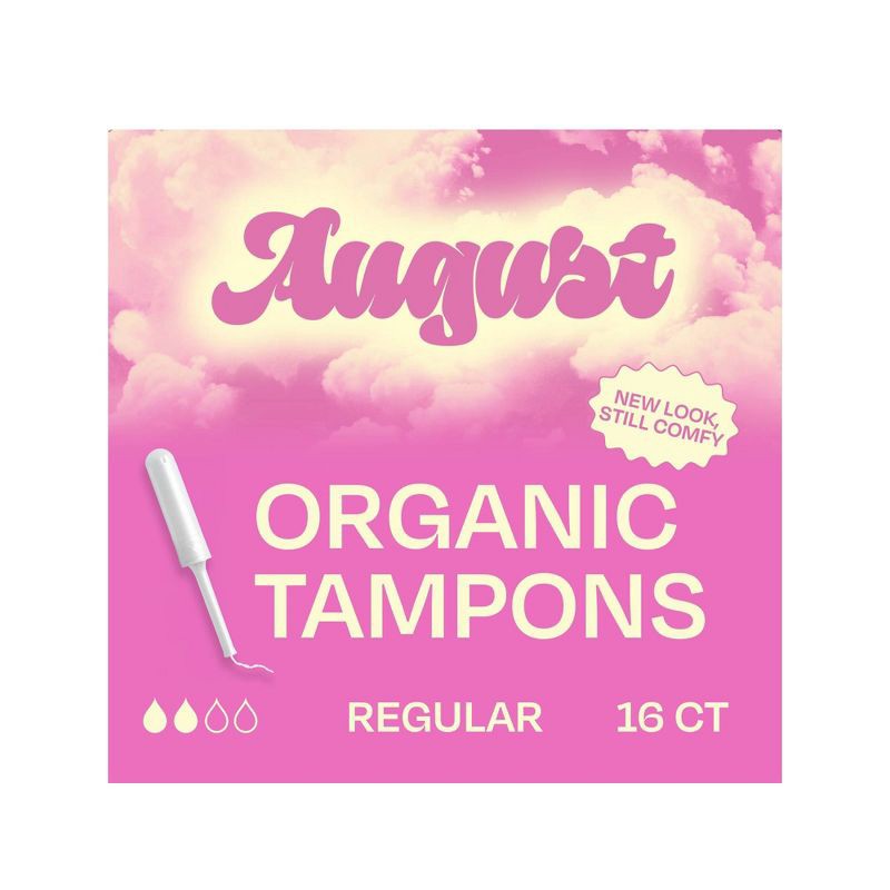 slide 6 of 6, Its August Organic Regular Tampons - 16pk, 16 ct