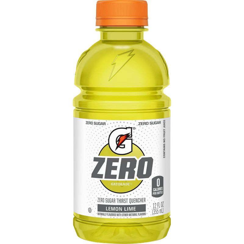 slide 2 of 3, Gatorade G Zero Lemon Lime Sports Drink - 12pk/12 fl oz Bottles, 12 ct; 12 fl oz